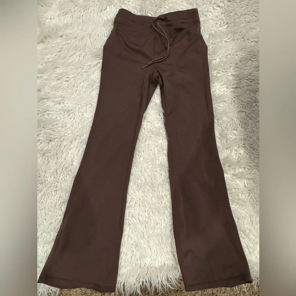 Yogalicious Lux Dianna Flare Pants in Brown - Picture 1 of 2